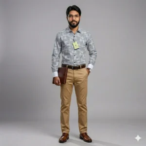 Shopio Premium Combo Set | Pure Cotton full Sleeve Shirt | Stretched Gabardine Pant