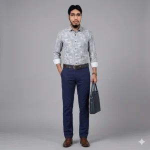 Shopio Premium Combo Set | Pure Cotton full Sleeve Shirt | Stretched Gabardine Pant