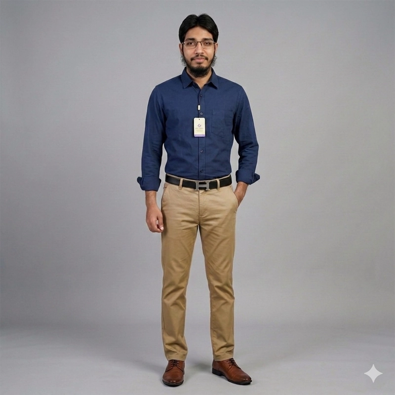 Shopio Premium Combo Set | Oxford Cotton Shirt | Stretched Gabardine Pant